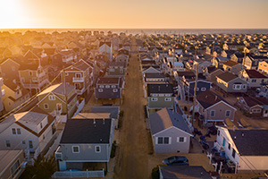 Aerial view of Lavallette real estate market